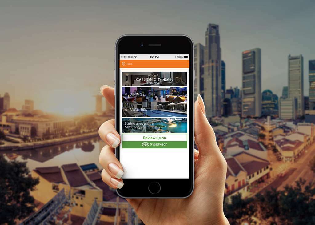 Carlton City Hotel Σιγκαπούρη Δωμάτιο φωτογραφία The mobile app